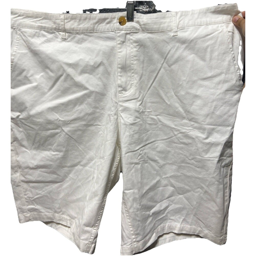 Denim & Co White Plus Size Bermuda Shorts Size 24W - Picture 2 of 8